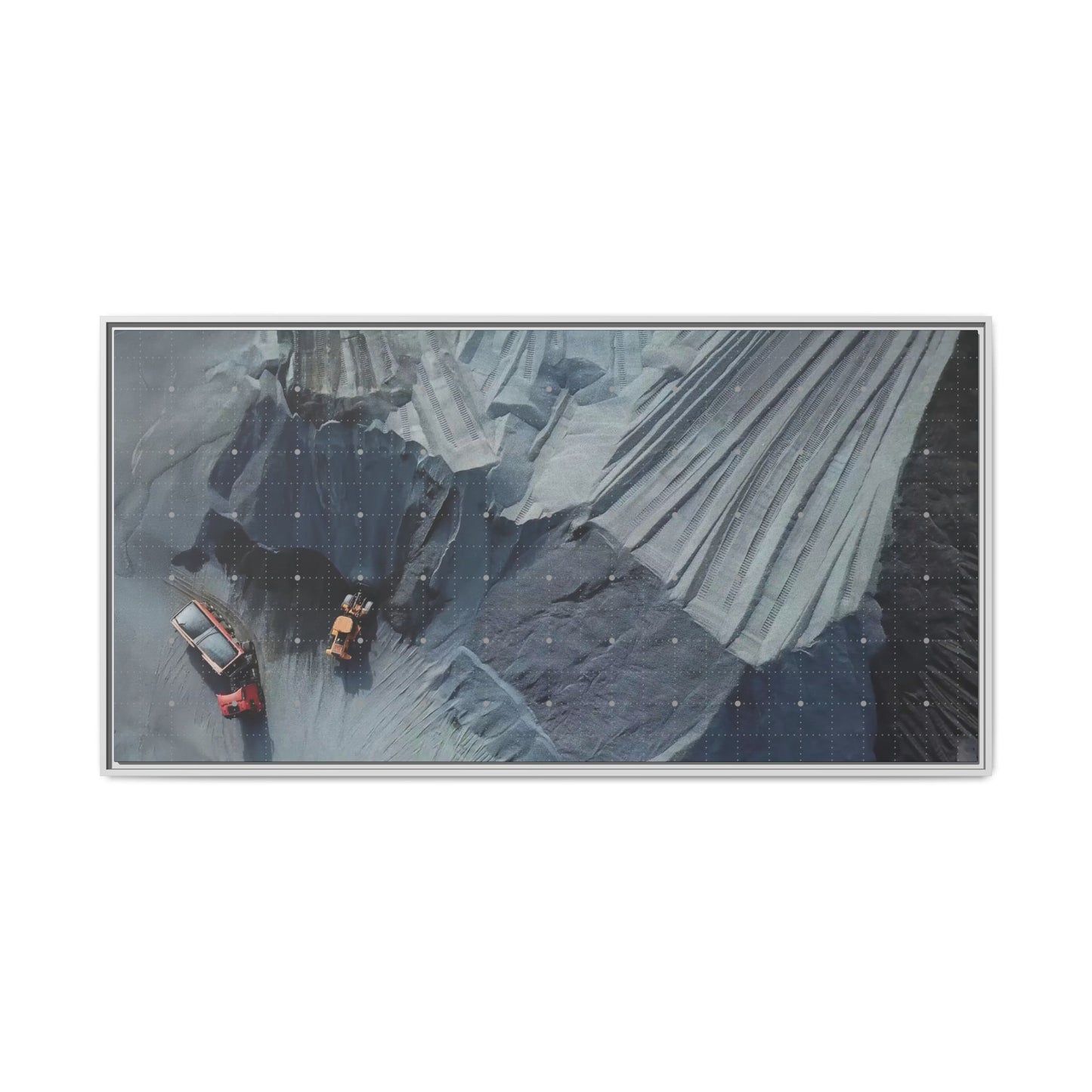 Drone Photo Job Site - Earth Moving - Photo Art on Framed Canvas