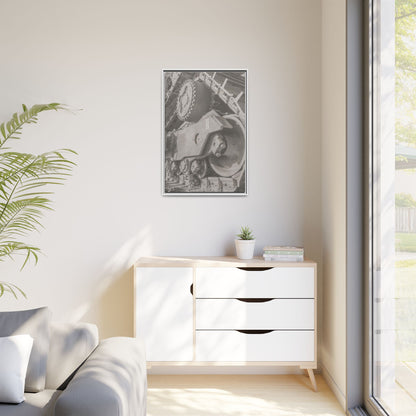 Epic D8 Dozer Triptych | Light Gray | Center Panel | Jondo | Matte Canvas Print (Framed)