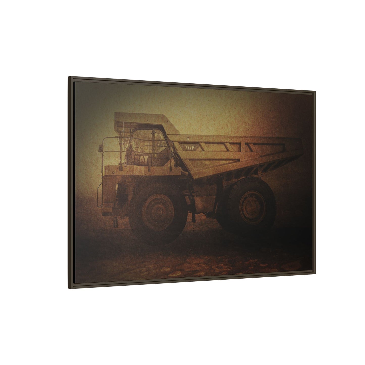Big Wheel 777 Hauler Framed Wall Art on Stretched Canvas