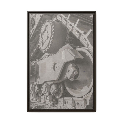 Epic D8 Dozer Triptych | Light Gray | Center Panel | Jondo | Matte Canvas Print (Framed)