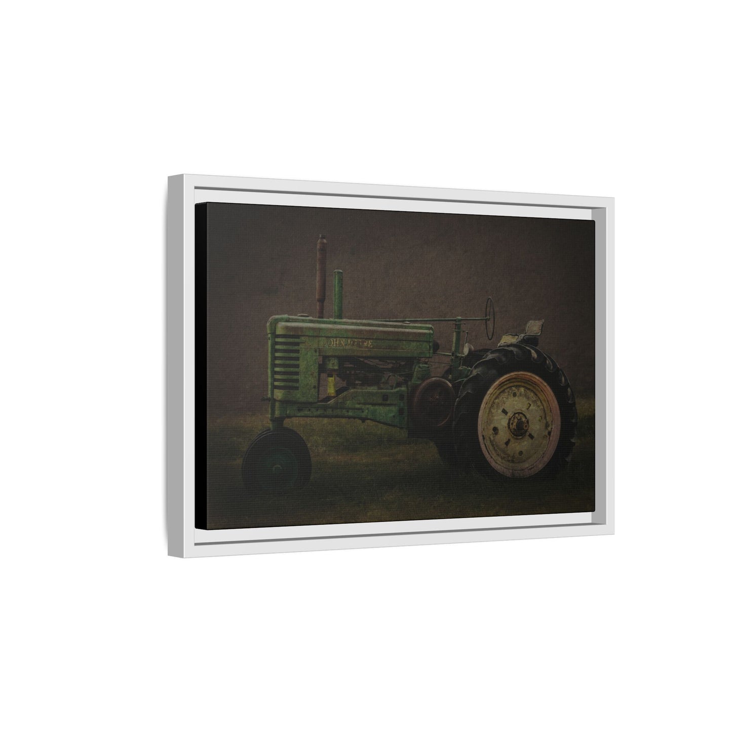 Vintage Weathered John Deere Model G | Framed Wall Art on Stretched Canvas