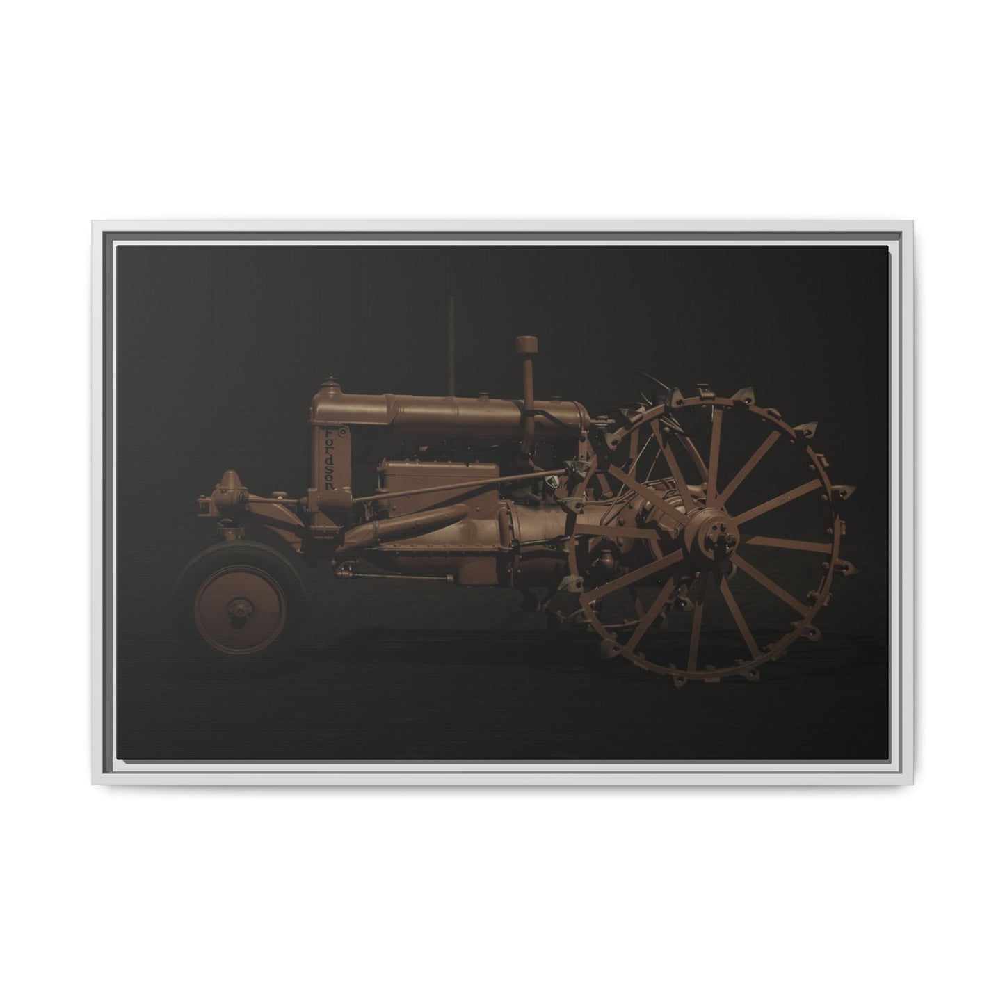 Vintage Ford Fordson Steel Wheel Photo Wall Art on Framed Canvas