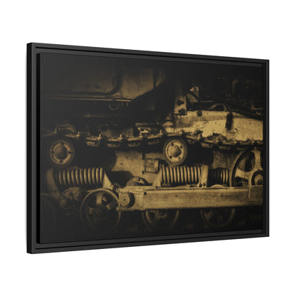 Dramatic Crawler Tracks | Framed Wall Art on Stretched Canvas