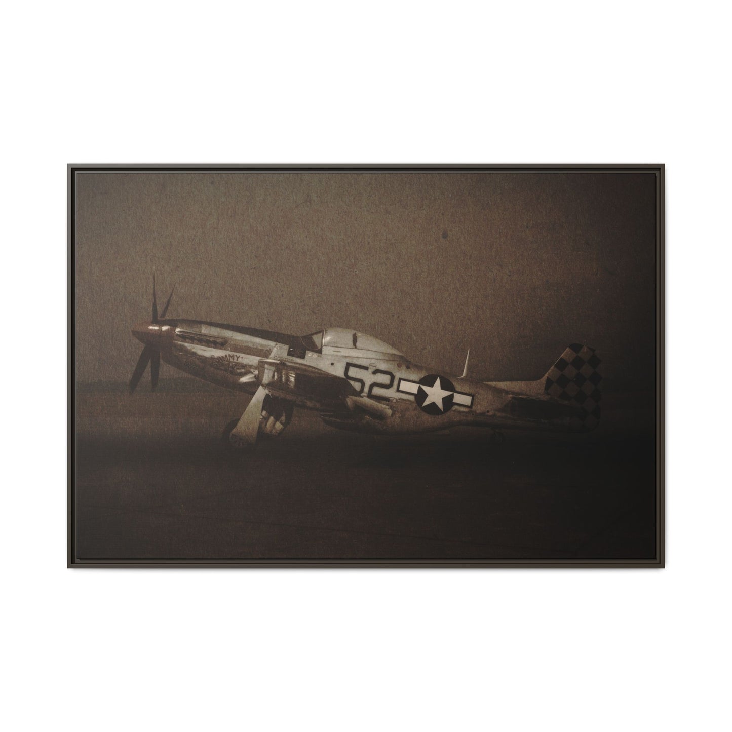 P-51 MUSTANG | Framed Wall Art on Stretched Canvas