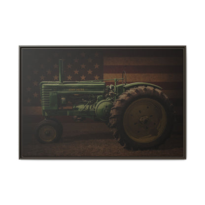 Patriotic John Deere Model G Tractor | Framed Wall Art on Stretched Canvas