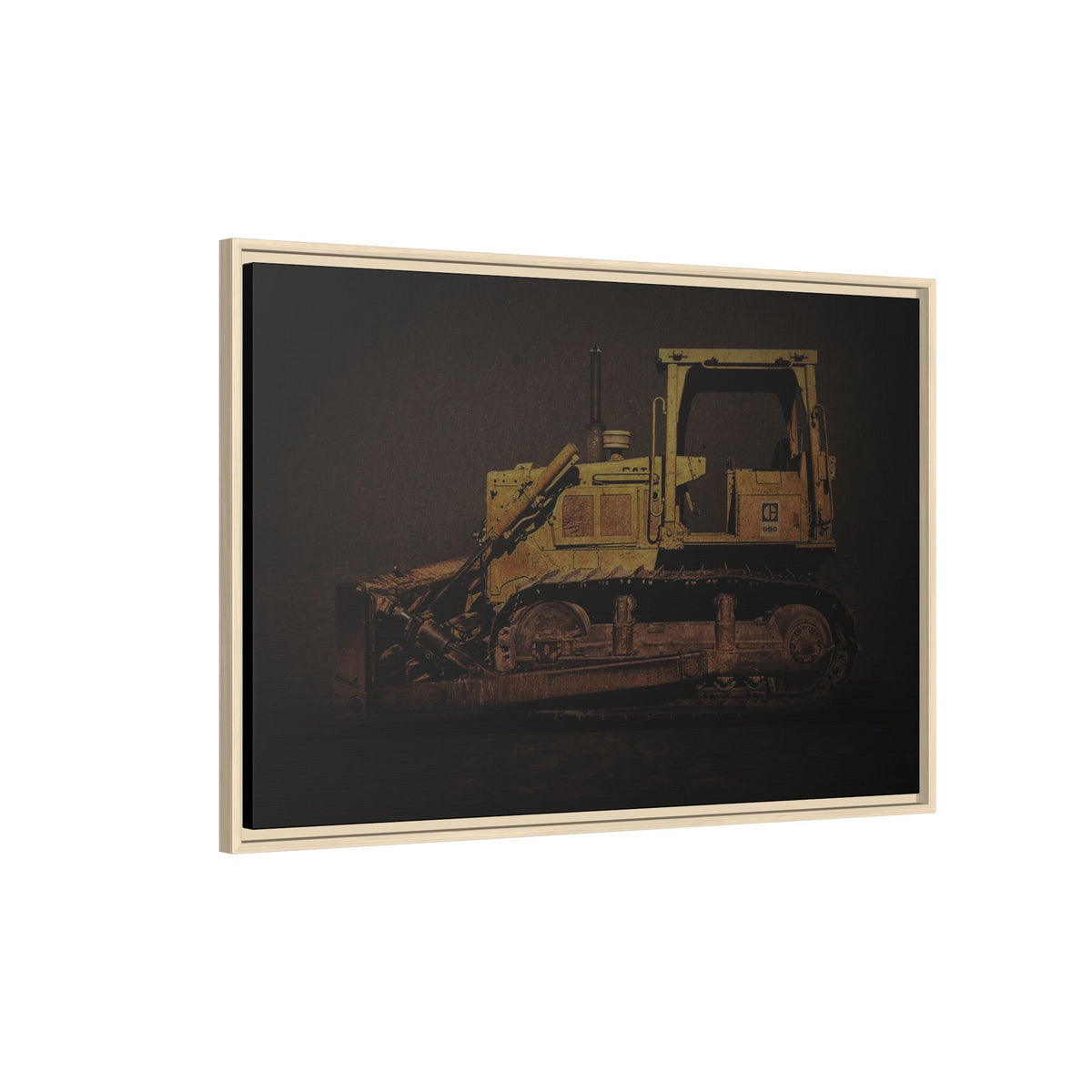 Classic D6D Dozer | Framed Wall Art on Stretched Canvas
