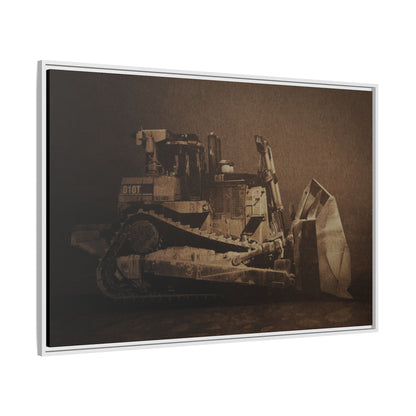 Classic D10T Dozer | Framed Wall Art on Stretched Canvas
