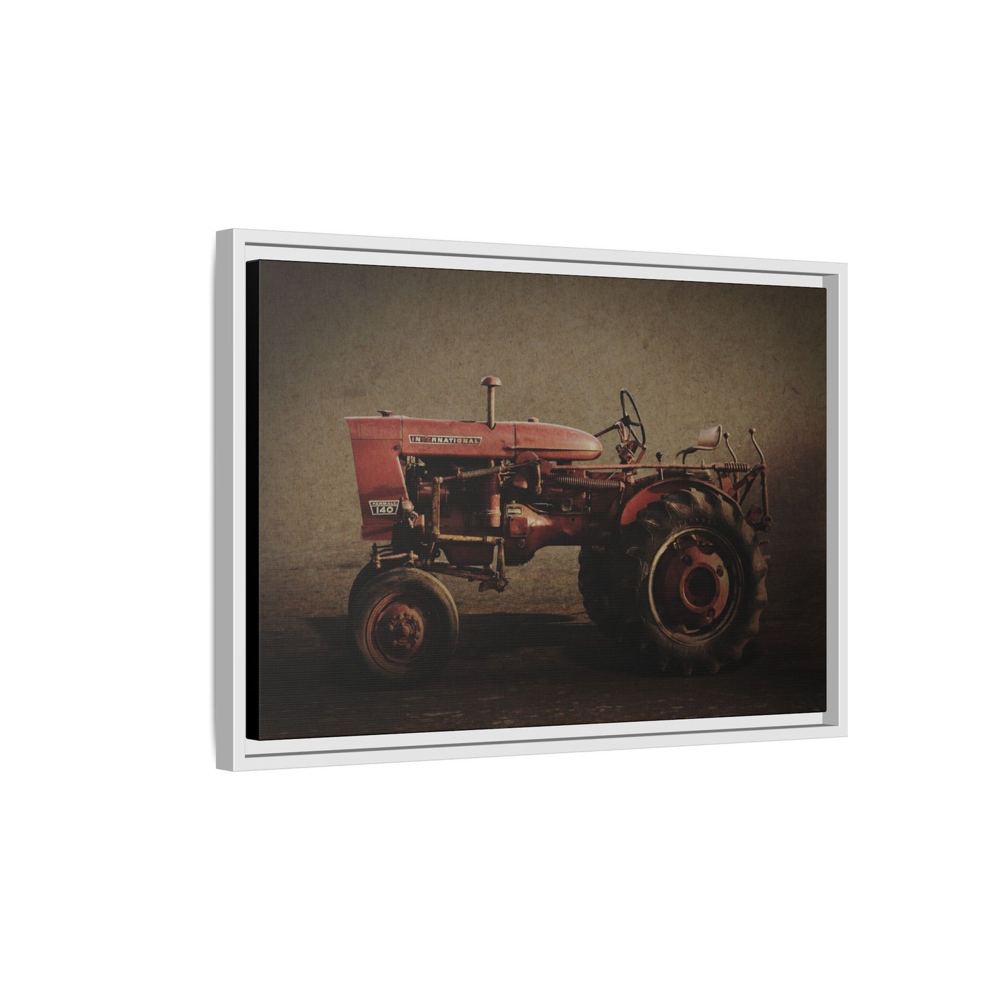 Vintage Farmall Model 140 Tractor | Framed Wall Art on Stretched Canvas