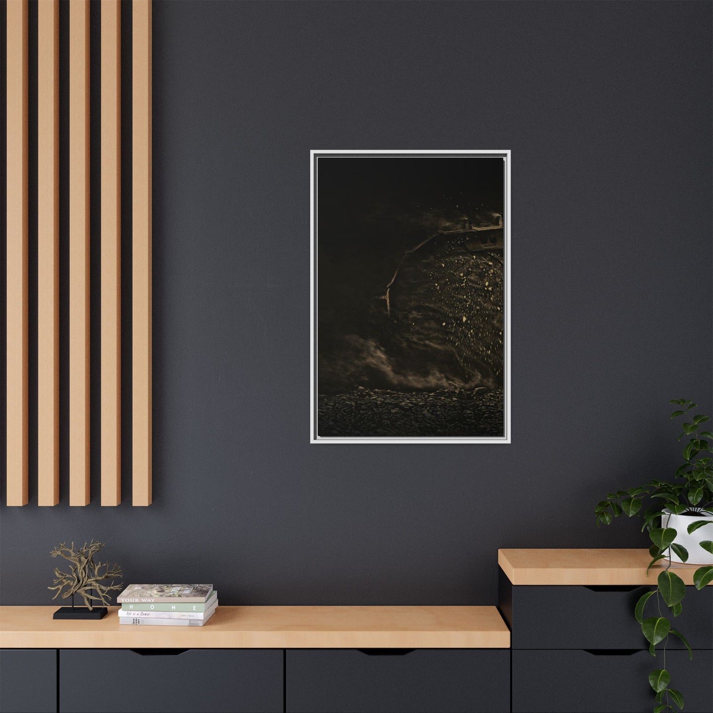Epic Dozer Track Triptych Left | Matte Canvas Print (Framed)