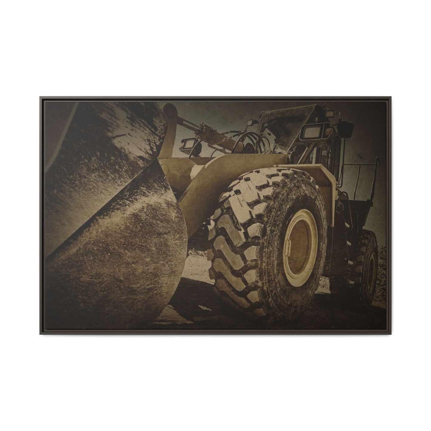 Big Bucket Loader | Framed Wall Art on Stretched Canvas