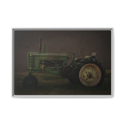 Vintage Weathered John Deere Model G | Framed Wall Art on Stretched Canvas