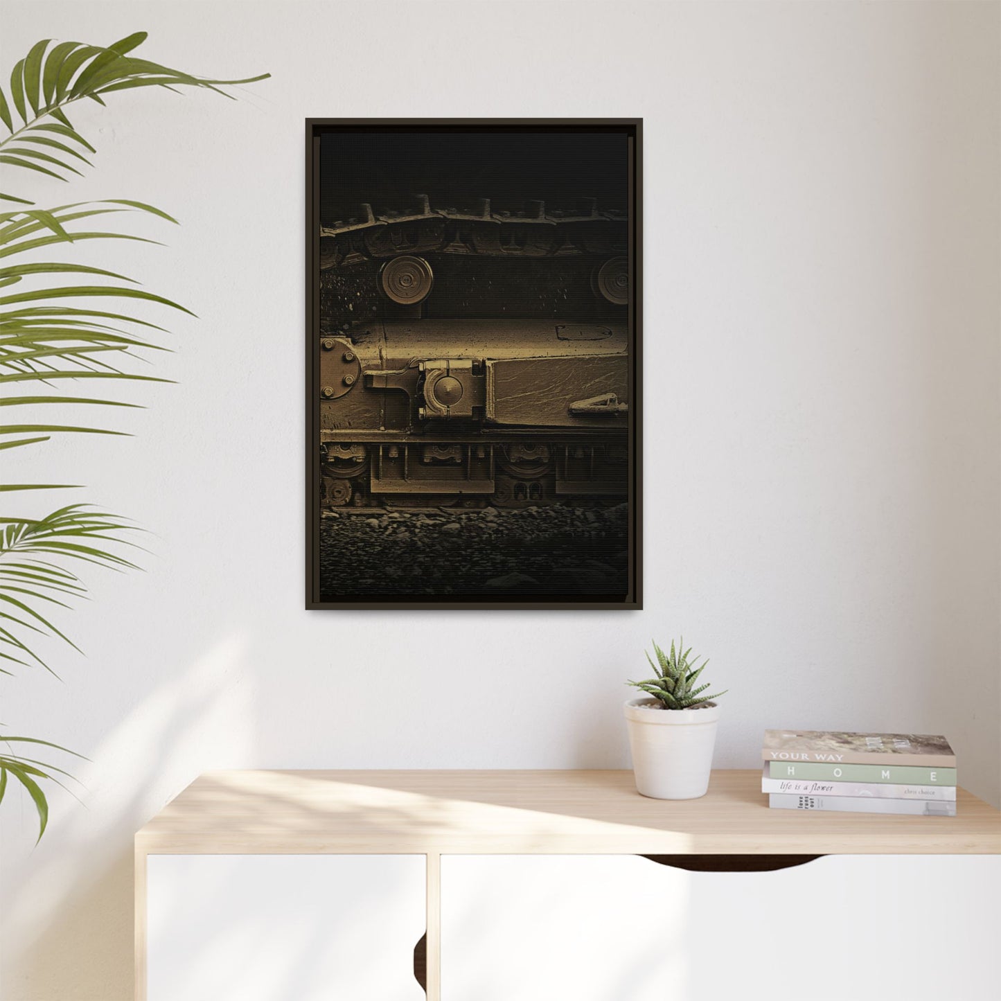 Epic Dozer Track Triptych Left | Matte Canvas Print (Framed)