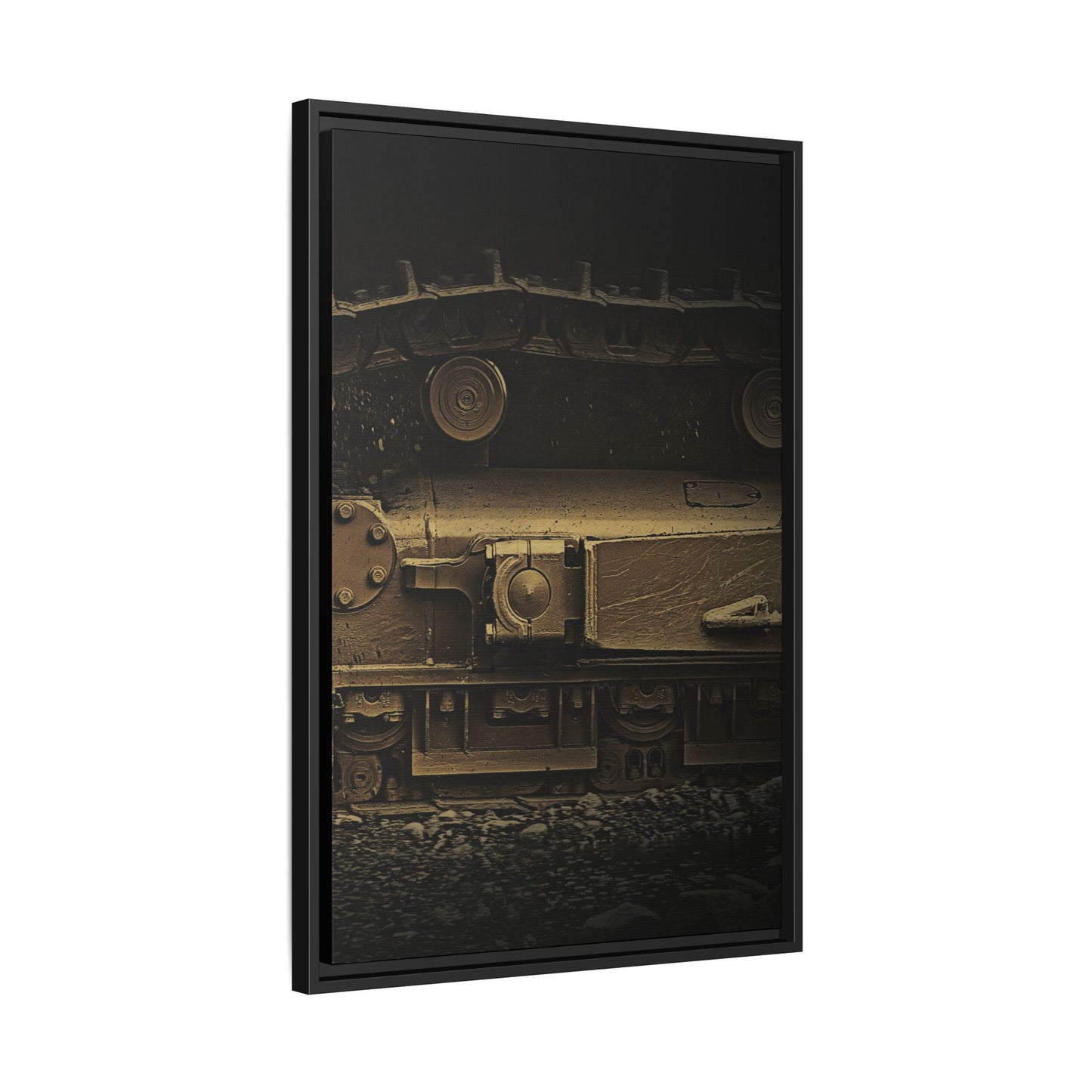 Epic Dozer Track Triptych Left | Matte Canvas Print (Framed)