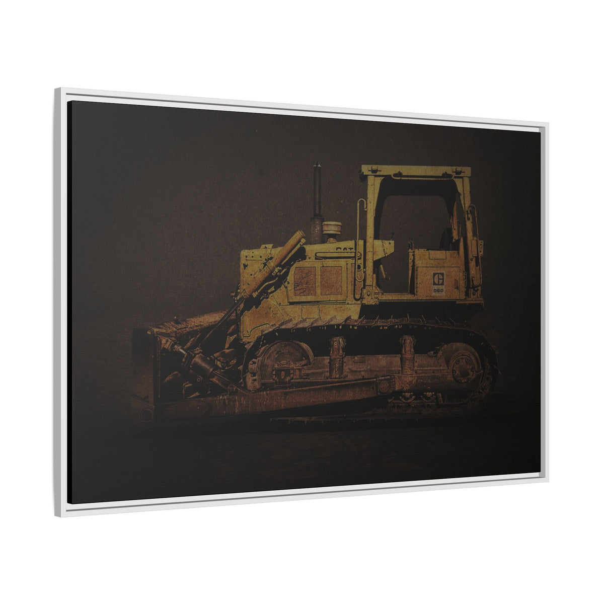 Classic D6D Dozer | Framed Wall Art on Stretched Canvas