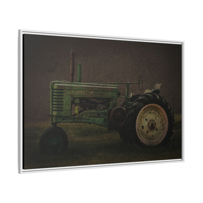 Vintage Weathered John Deere Model G | Framed Wall Art on Stretched Canvas