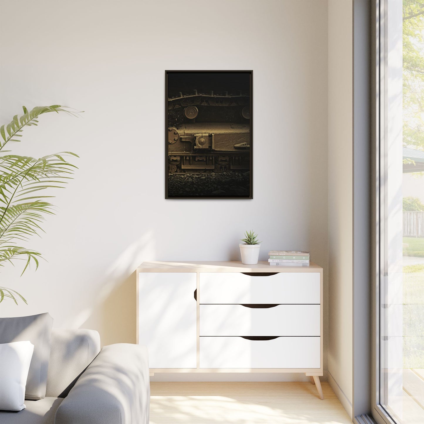 Epic Dozer Track Triptych Left | Matte Canvas Print (Framed)