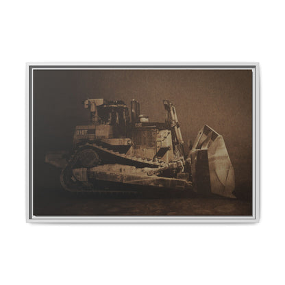 Classic D10T Dozer | Framed Wall Art on Stretched Canvas