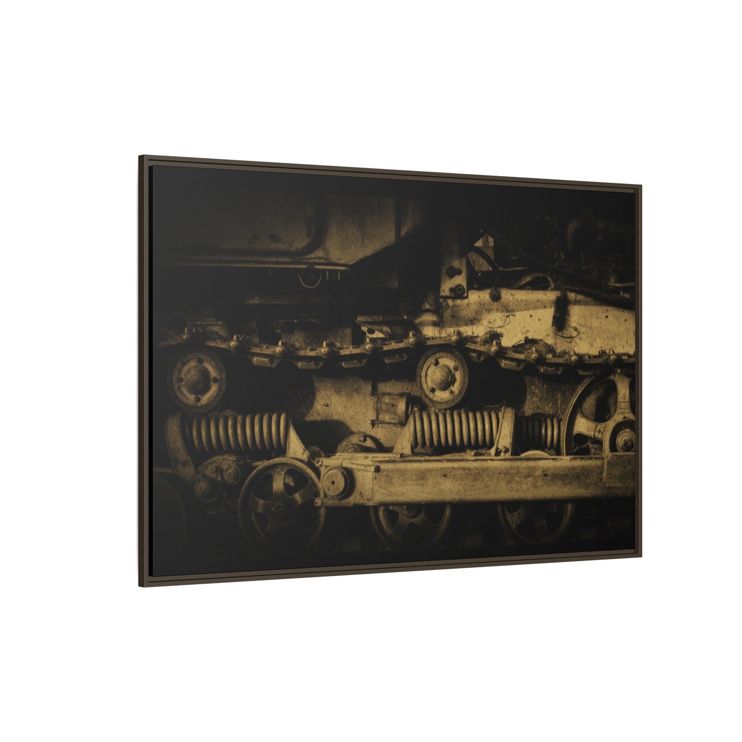 Dramatic Crawler Tracks | Framed Wall Art on Stretched Canvas
