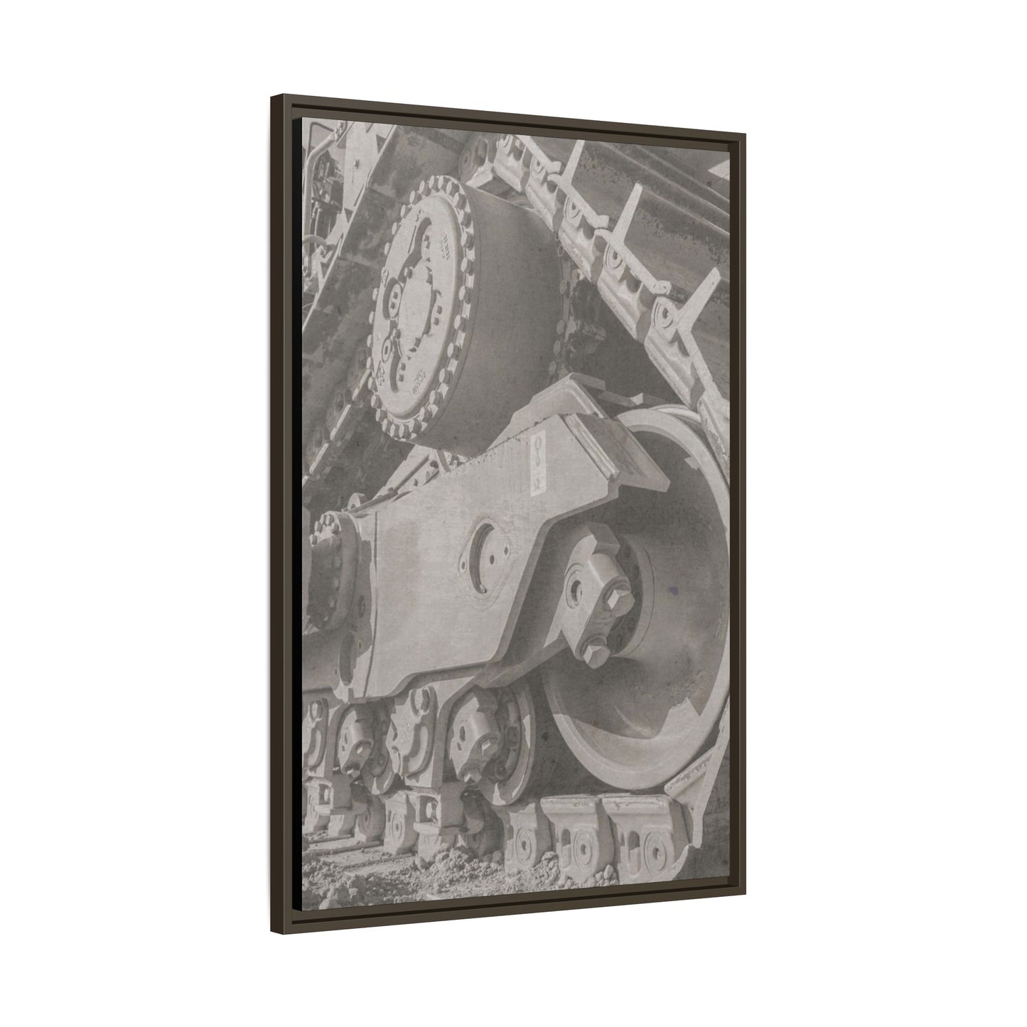 Epic D8 Dozer Triptych | Light Gray | Center Panel | Jondo | Matte Canvas Print (Framed)