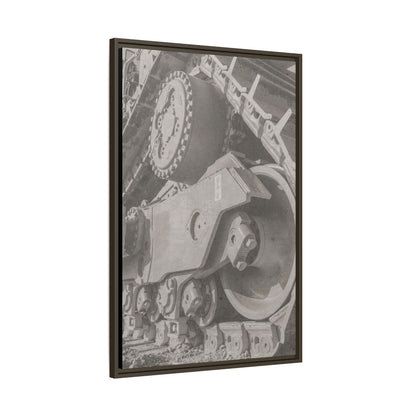 Epic D8 Dozer Triptych | Light Gray | Center Panel | Jondo | Matte Canvas Print (Framed)