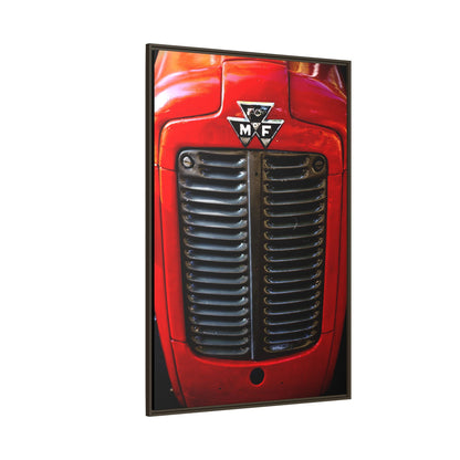 Vintage Massey Ferguson Tractor Grill Matte Canvas Framed | Farm Machinery Wall Art