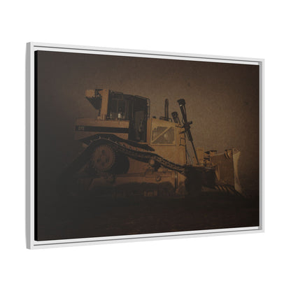 D8 Classic 90's Dozer | Framed Wall Art on Stretched Canvas