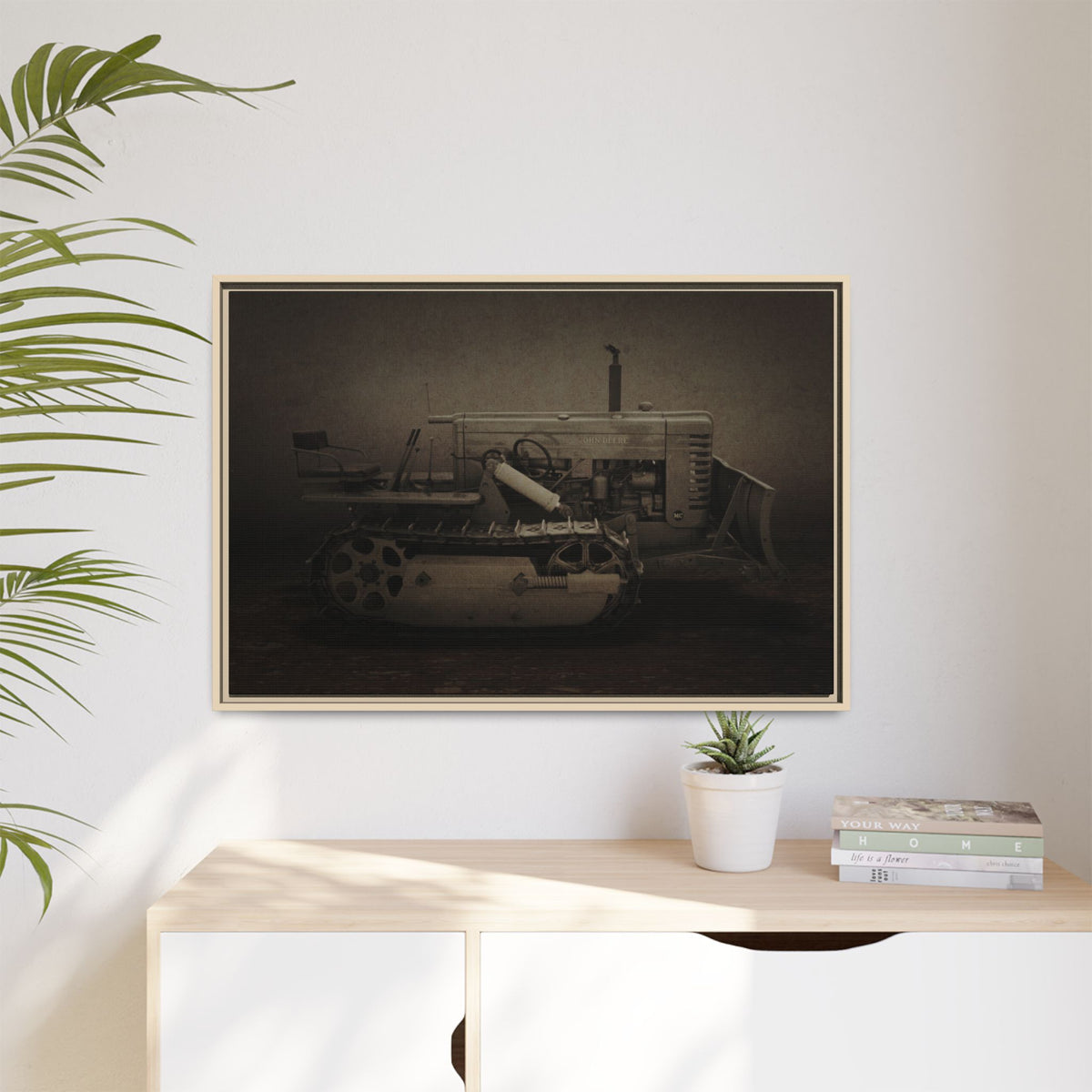 Vintage John Deere MC | Framed Wall Art on Stretched Canvas