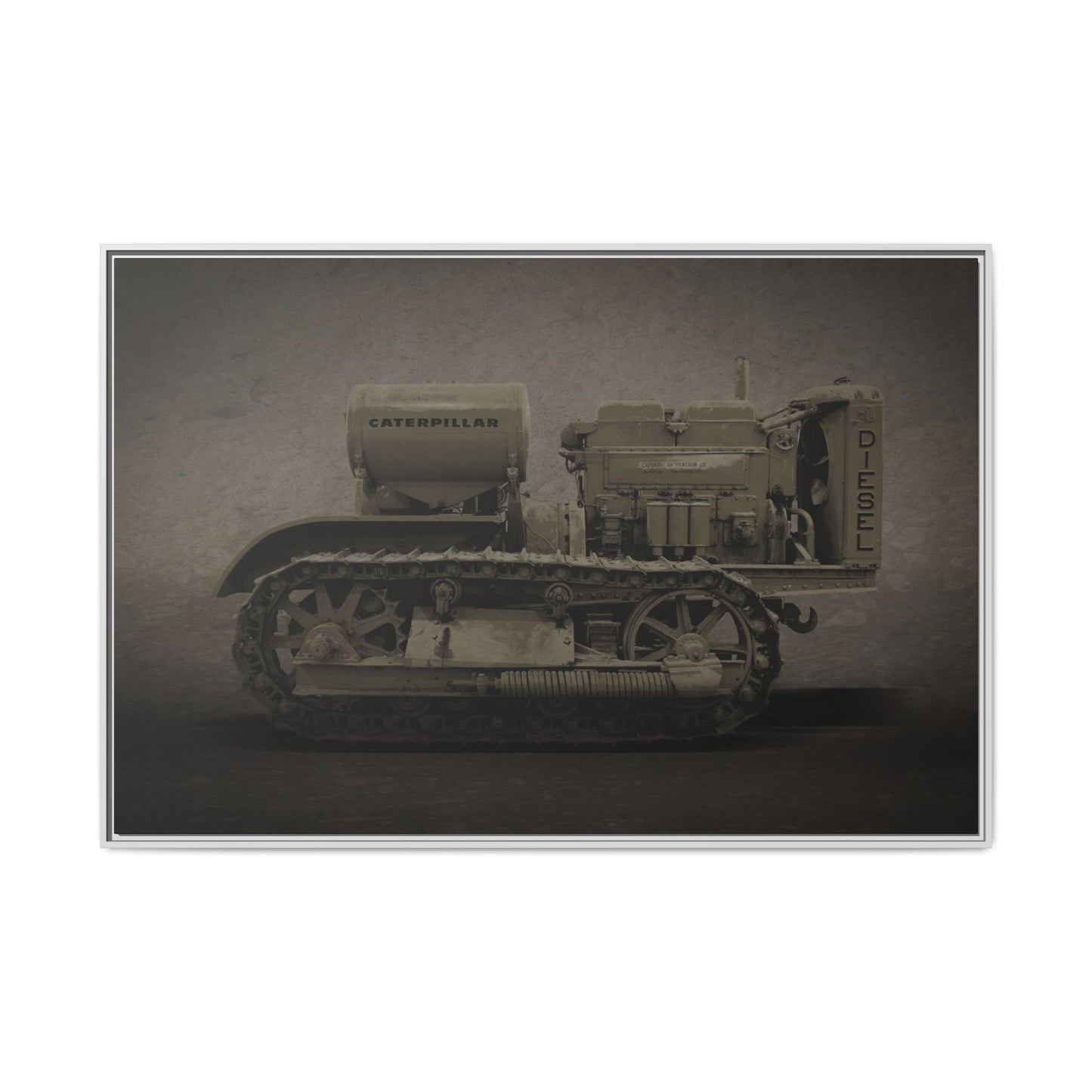 Vintage 60 'Diesel' Crawler | Framed Photo Wall Art on Canvas