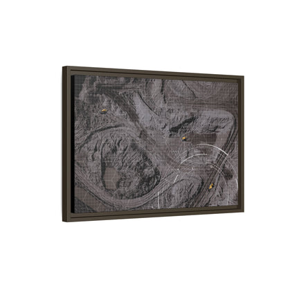 Drone Mining Construction Site - Photo Art Framed on Stretched Canvas