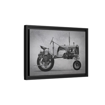 Vintage Farmall Pony Cutaway Drawing | Framed Wall Art on Canvas