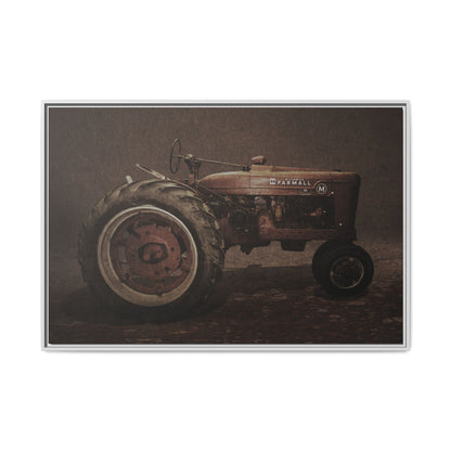 Vintage Farmall M Tractor | Framed Wall Art on Stretched Canvas