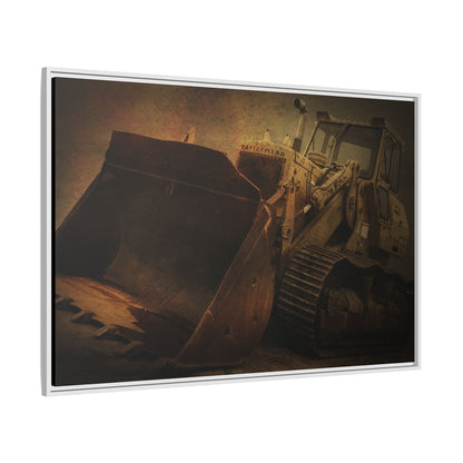 Classic 977K Dozer Action | Gold |  Framed Wall art on Stretched Canvas