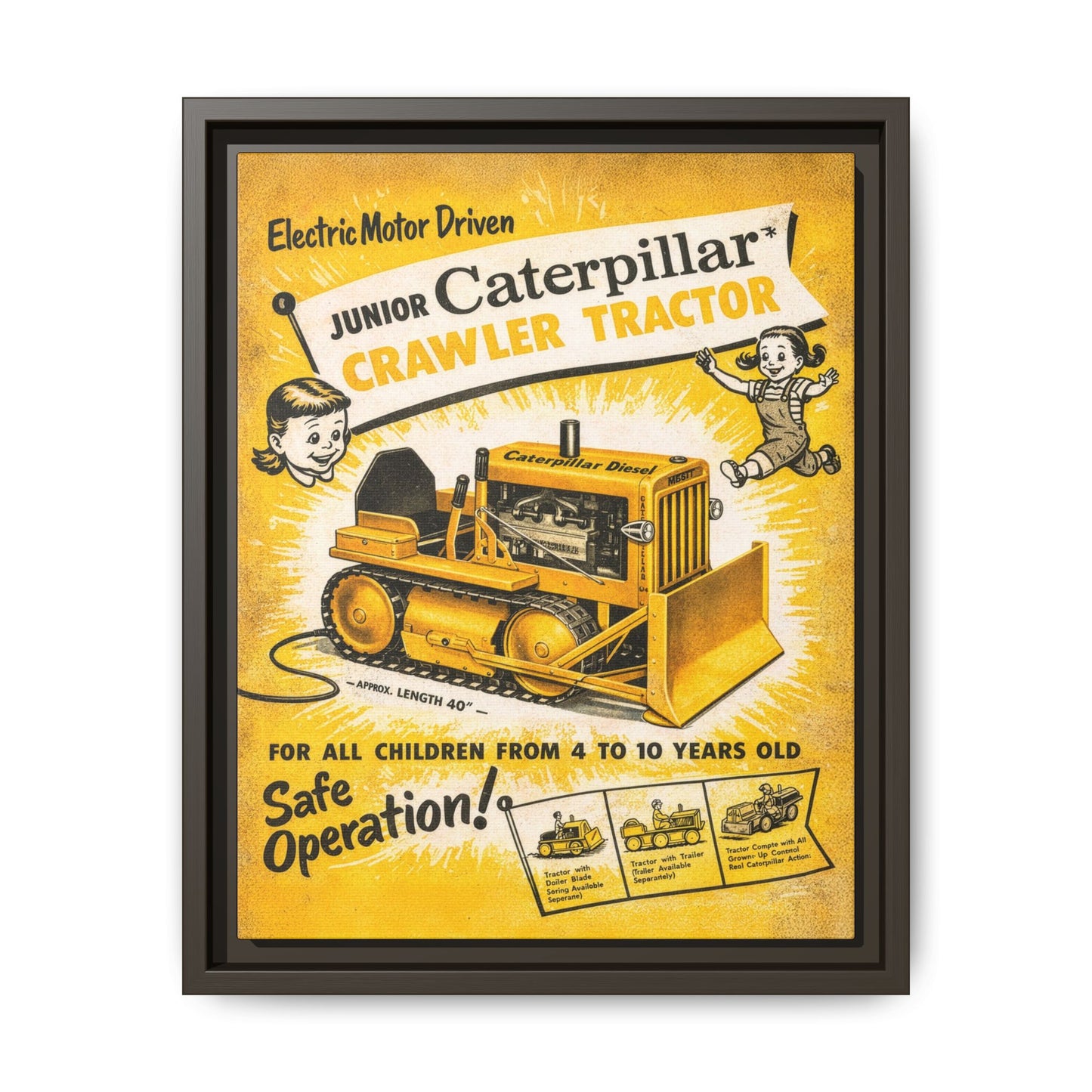 Junior Crawler Vintage Advertisement Art | Framed Wall Art on Canvas