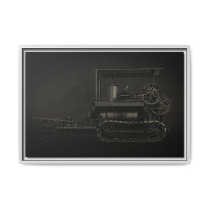 Vintage Holt Crawler Photo Wall Art on Canvas | Industrial Artwork