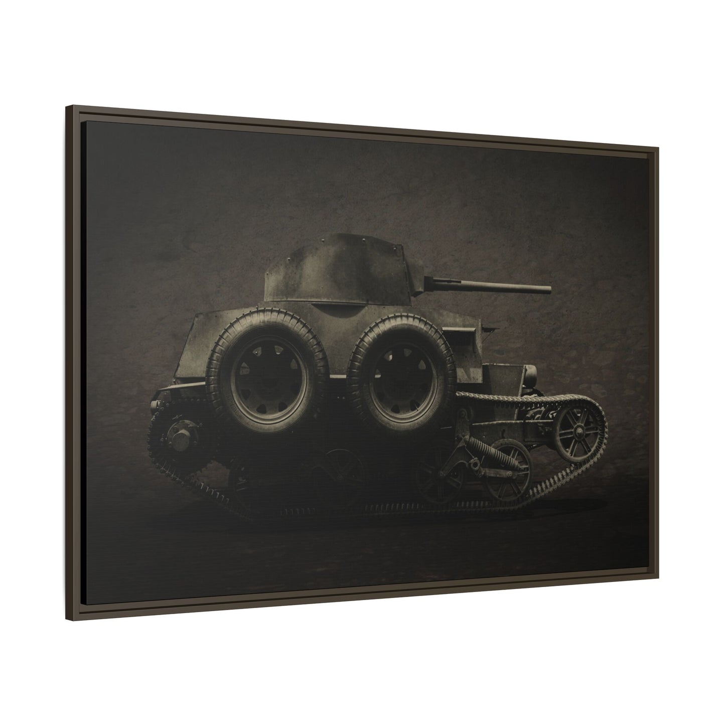 Vintage WWII  Schofield Tank Photo Art on Framed Canvas