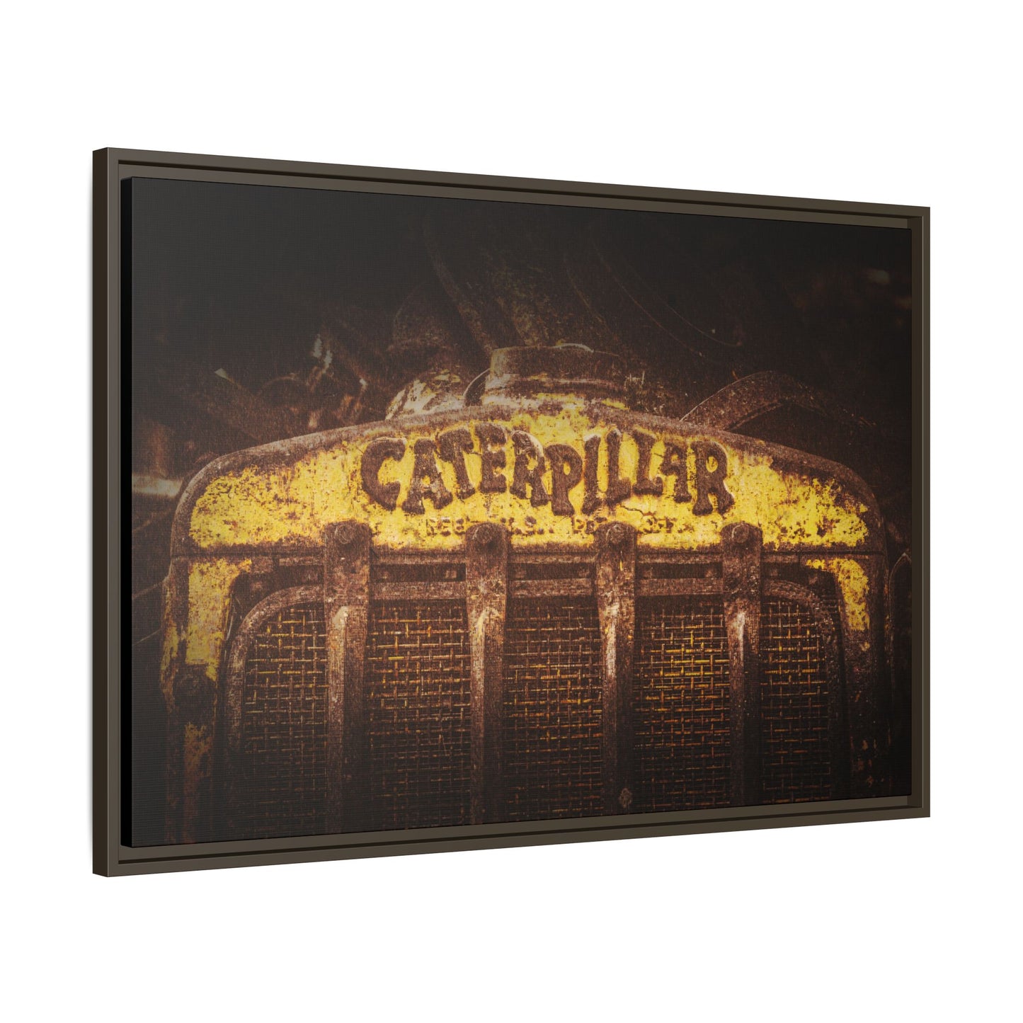 Weathered & Worn Vintage Crawler Grill | Framed Wall Art on Stretched Canvas