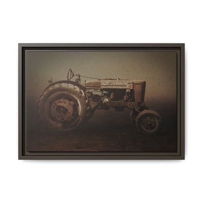 Weathered Vintage Farmall Tractor | Framed Wall Art on Stretched Canvas