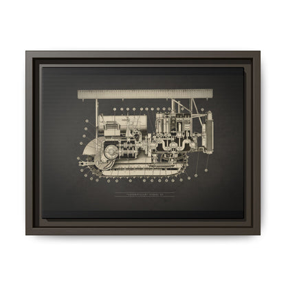 Vintage D7 Crawler Cutaway | Framed Wall Art on Matte Canvas