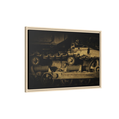Dramatic Crawler Tracks | Framed Wall Art on Stretched Canvas
