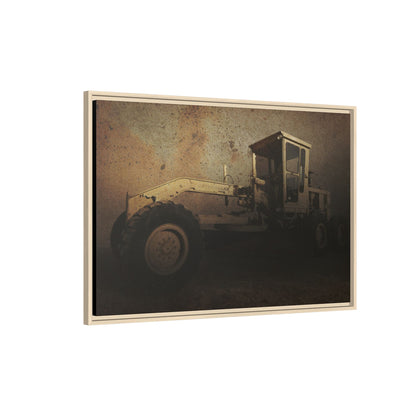 Classic 120G Motorgrader Action| Framed Wall Art on Canvas