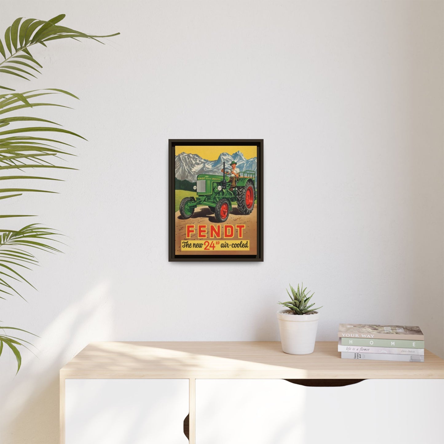 Vintage Fendt Air Cooled 24 Advertisement- Vintage Wall Art on Framed Canvas