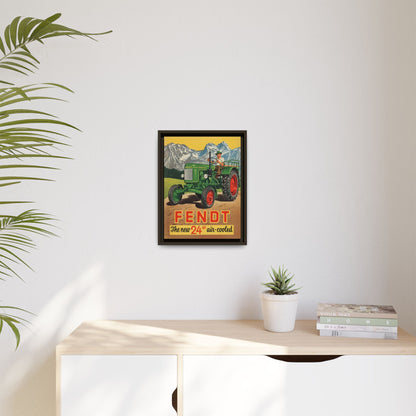 Vintage Fendt Air Cooled 24 Advertisement- Vintage Wall Art on Framed Canvas
