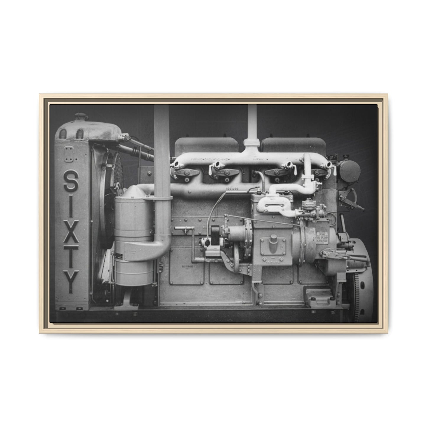 Vintage Caterpillar Power System Sixty Wall Art on Framed Canvas