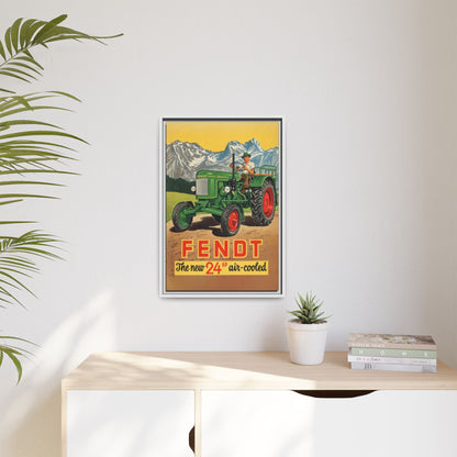 Vintage Fendt Air Cooled 24 Advertisement- Vintage Wall Art on Framed Canvas