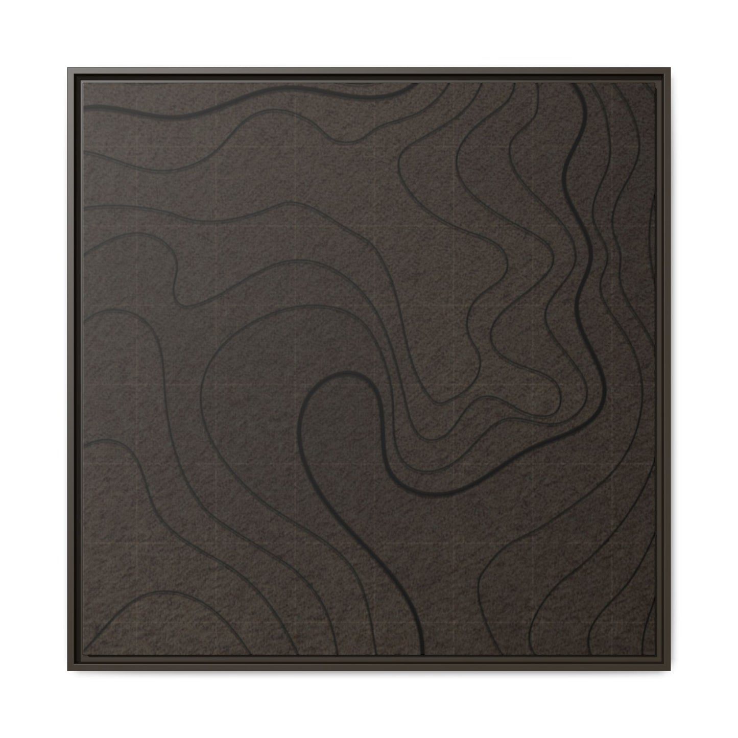 Abstract Topographic Tryptich - Left Panel - Matte Framed Canvas