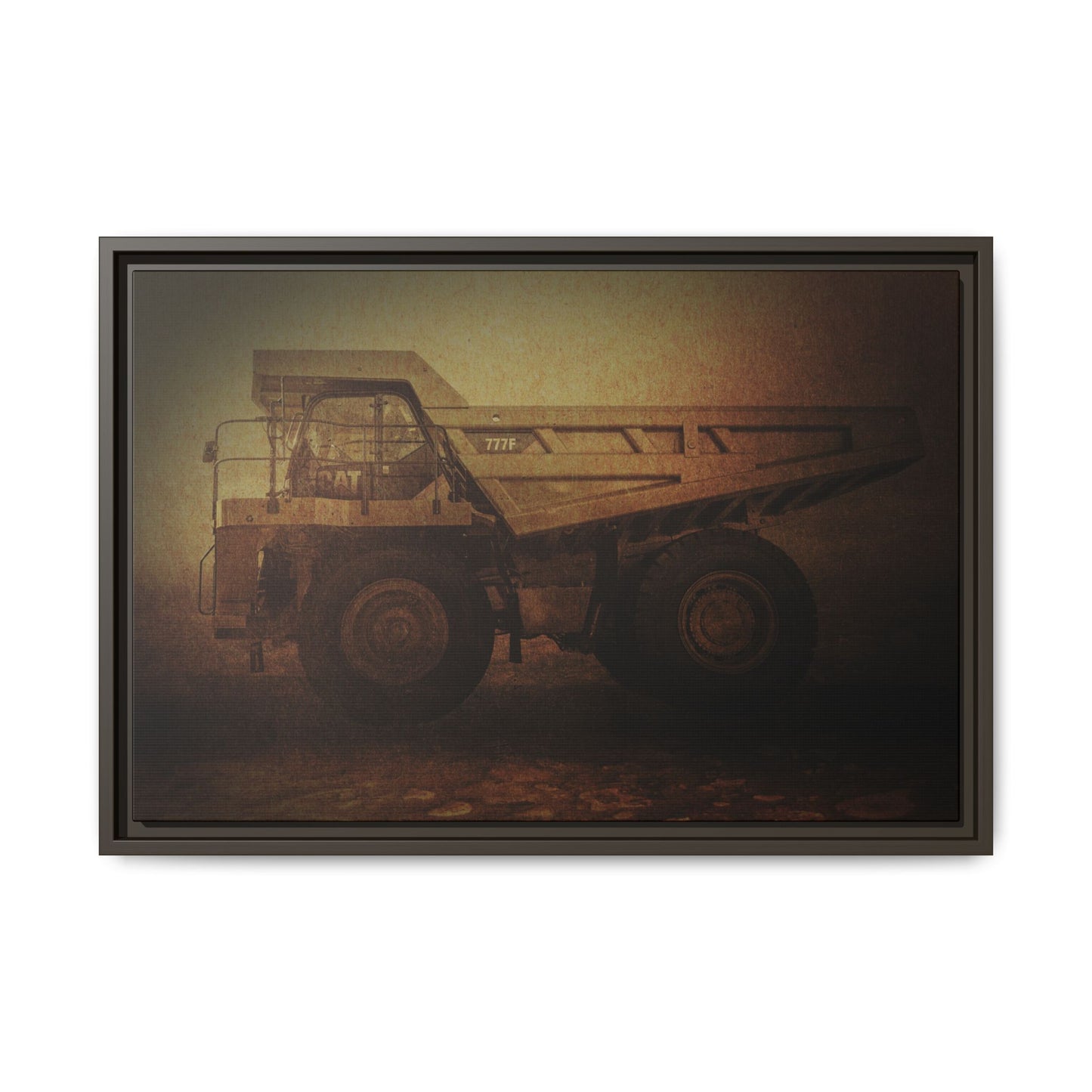 Big Wheel 777 Hauler Framed Wall Art on Stretched Canvas