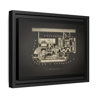 Vintage D7 Crawler Cutaway | Framed Wall Art on Matte Canvas