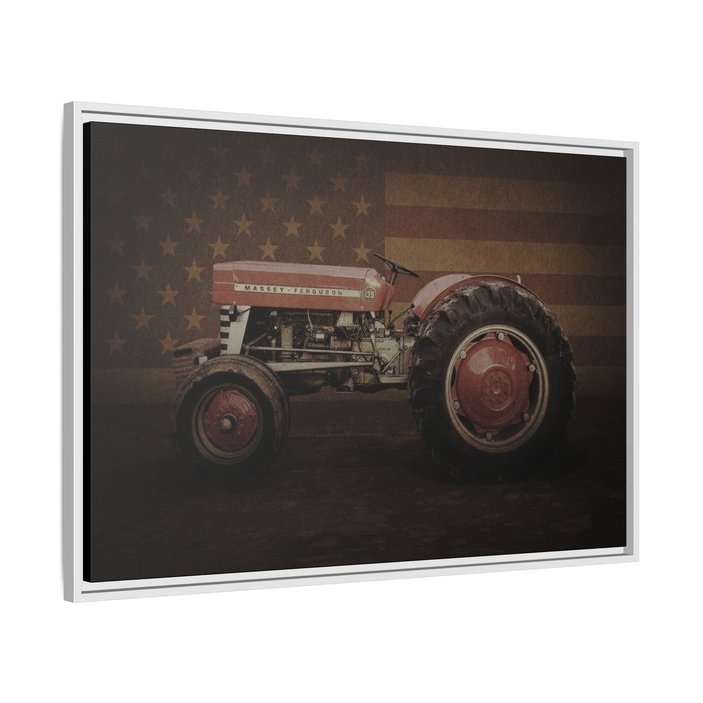 Patriotic Massey 135 | Framed Wall Art on Stretched Canvas