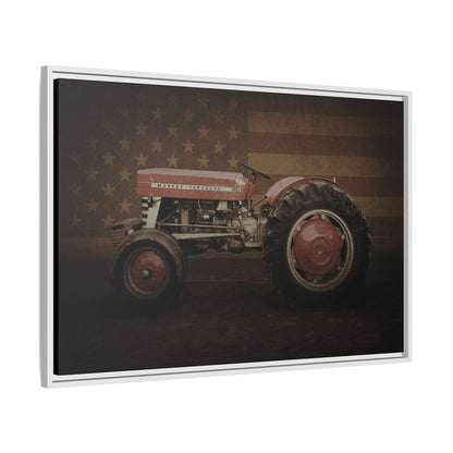 Patriotic Massey 135 | Framed Wall Art on Stretched Canvas