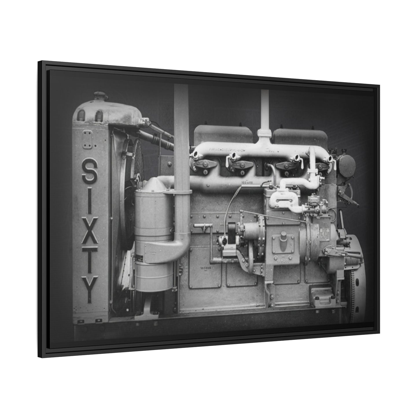 Vintage Caterpillar Power System Sixty Wall Art on Framed Canvas